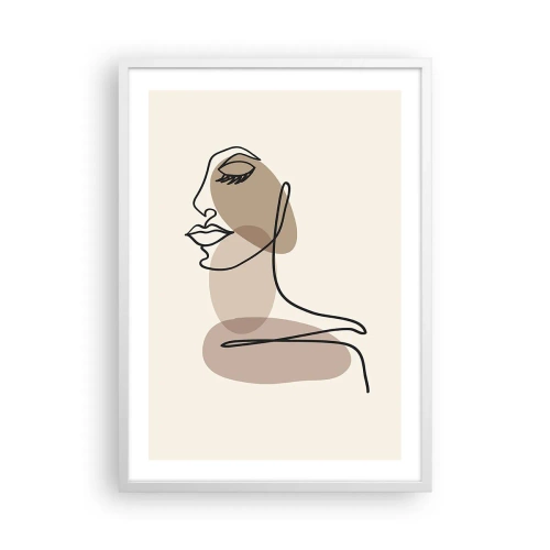 Affisch i vit ram - Lyssnar på sig själv - 50x70 cm