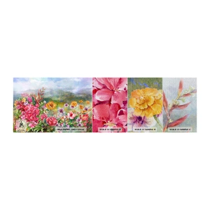 Provbit av fototapet Premium Canvas - En trädgård som blivit galen - Blommor, Trädgård, Natur - 100x30 cm