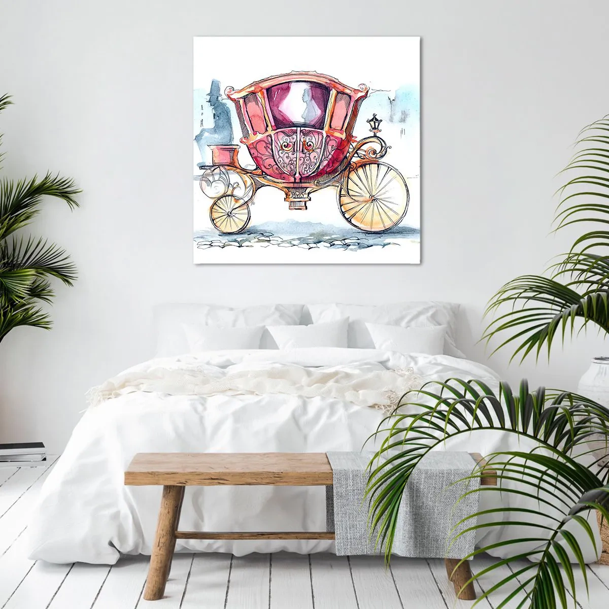 Canvastavla - Bild på duk - Bröllop eller bal? - 40x40 cm