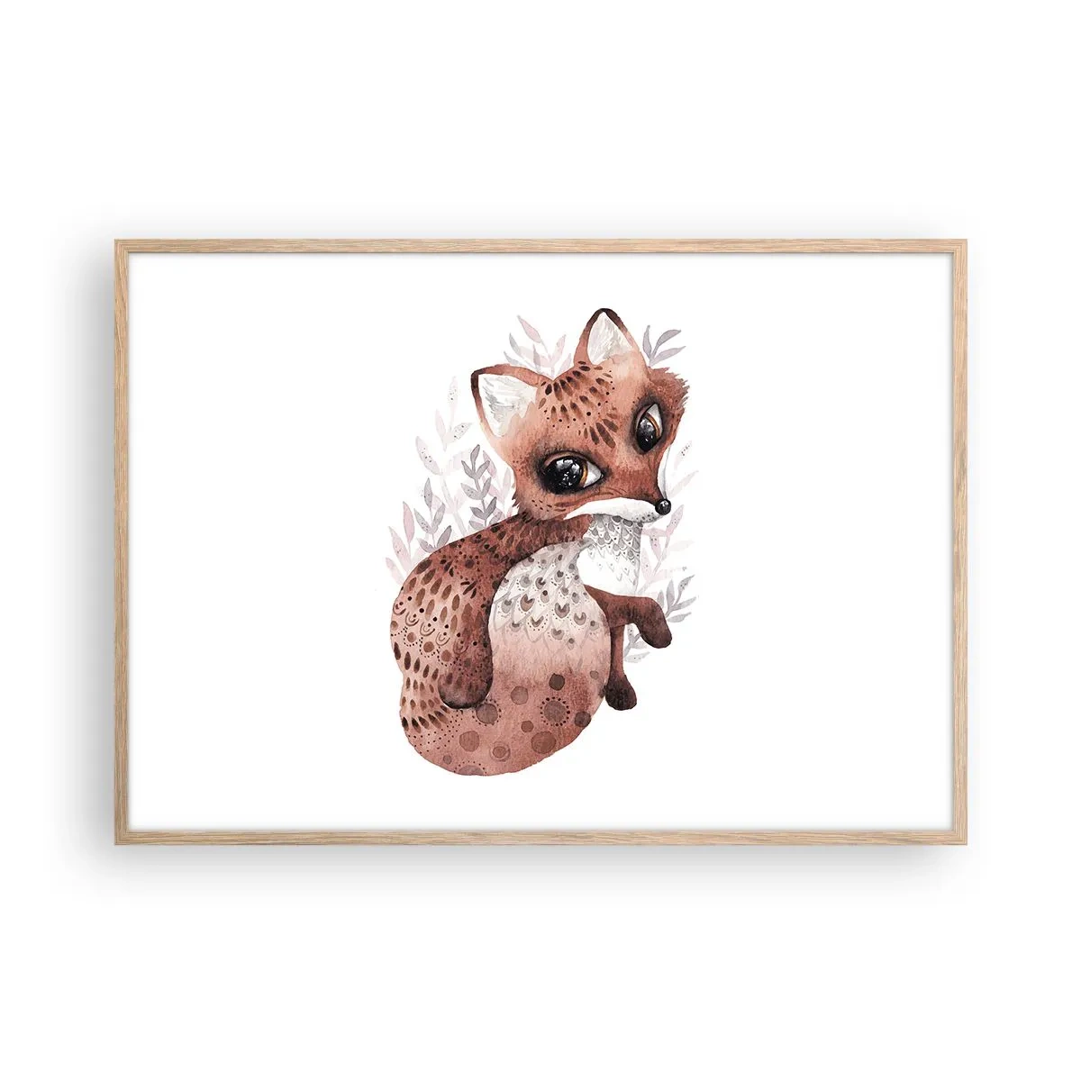 Affisch i ram av ljusek - Bara älska - 100x70 cm