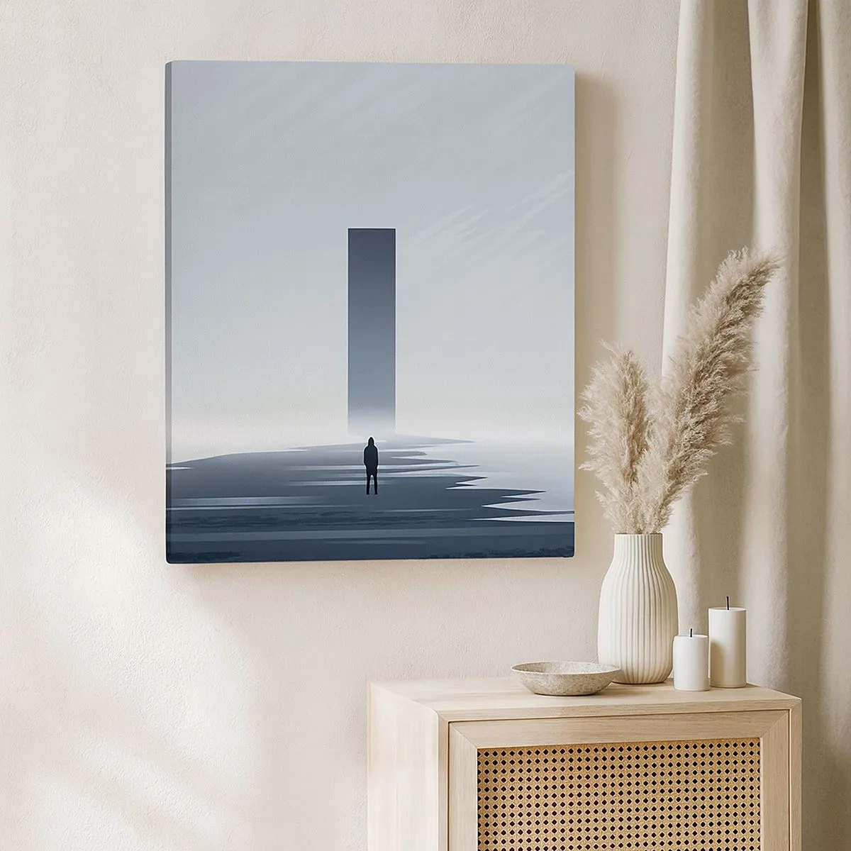 Canvastavla - Bild på duk - Möjlighet eller hot? - 30x30 cm