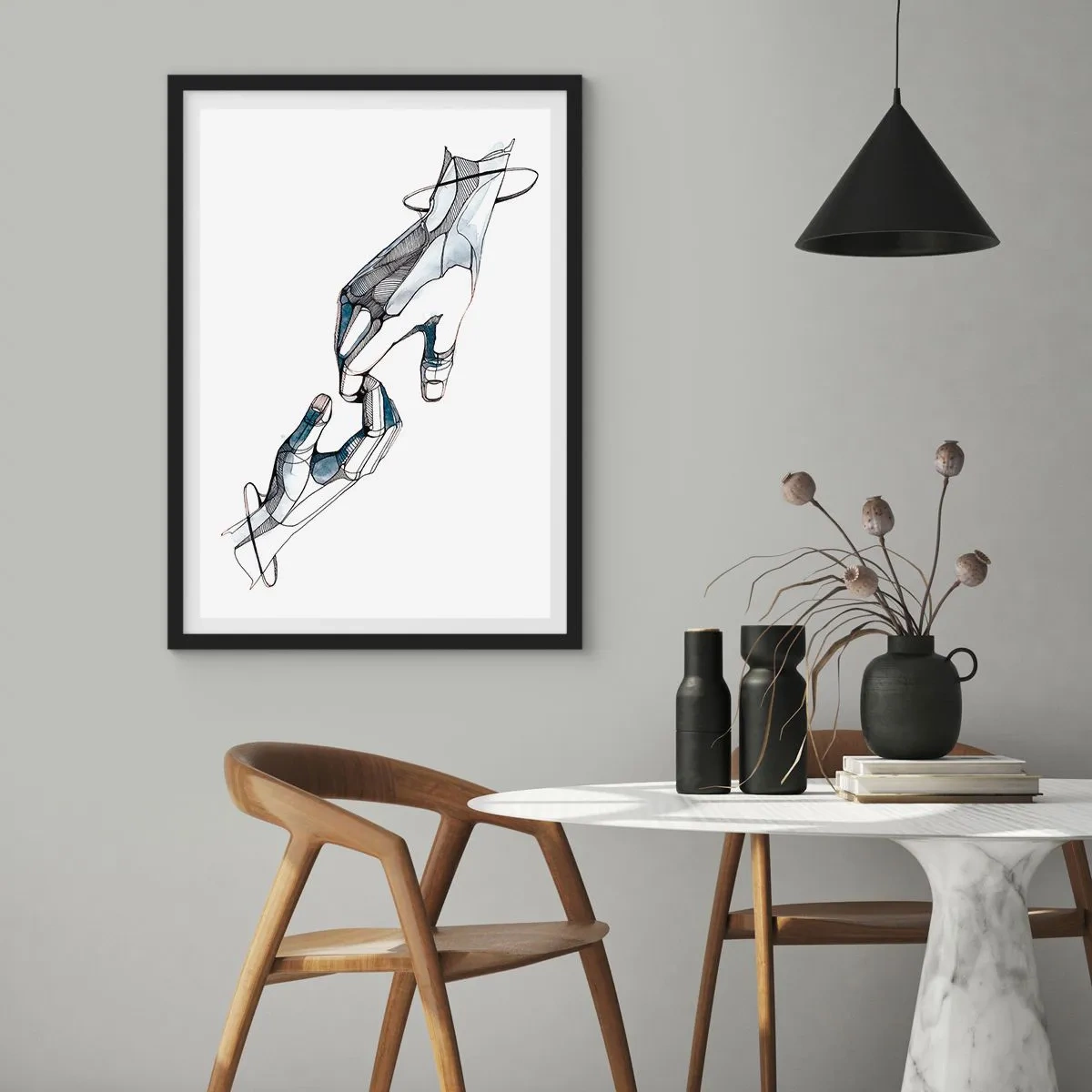 Affisch i svart ram - God gest - 30x40 cm