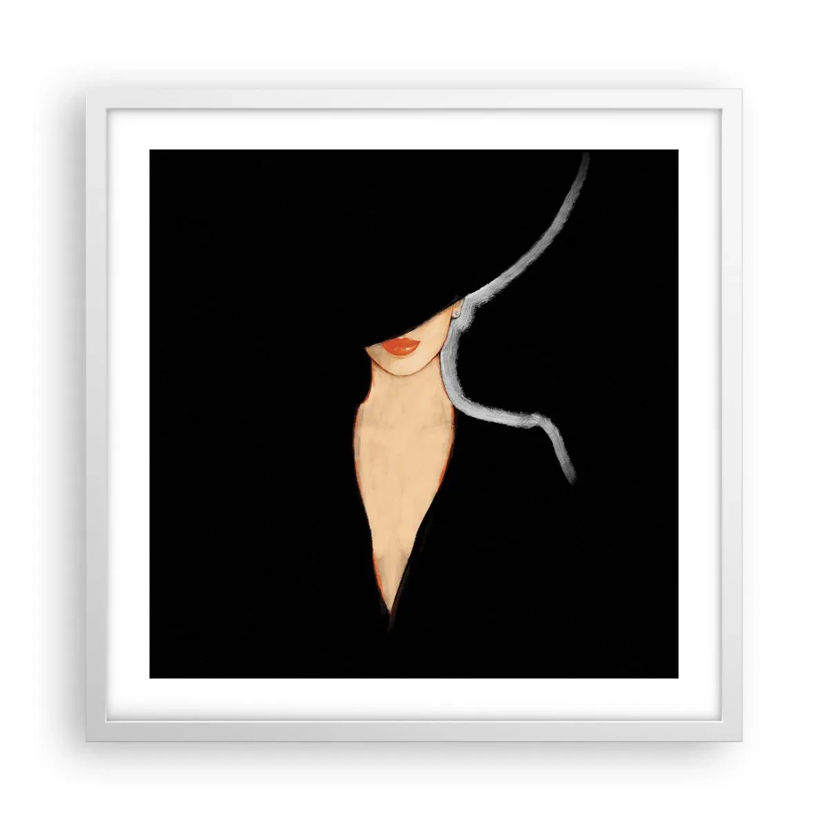 Affisch i vit ram - Elegans och stil - 50x50 cm