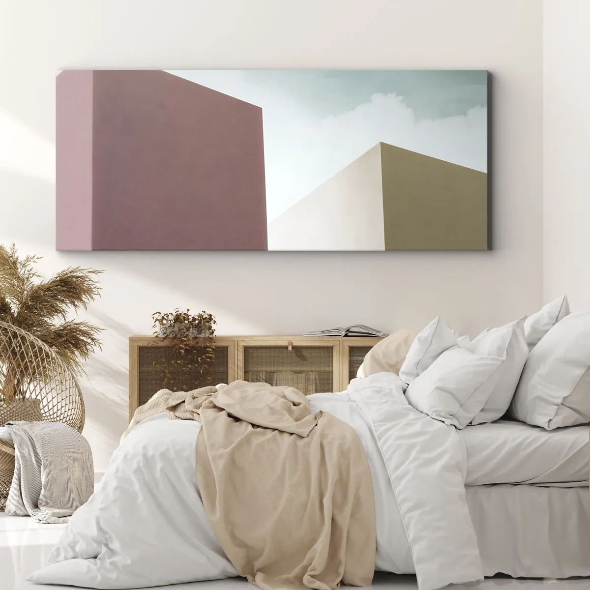 Canvastavla - Bild på duk - Geometri av en solig sommar - 100x40 cm
