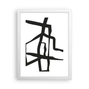 Affisch i vit ram - Svartvit konstruktion - 30x40 cm
