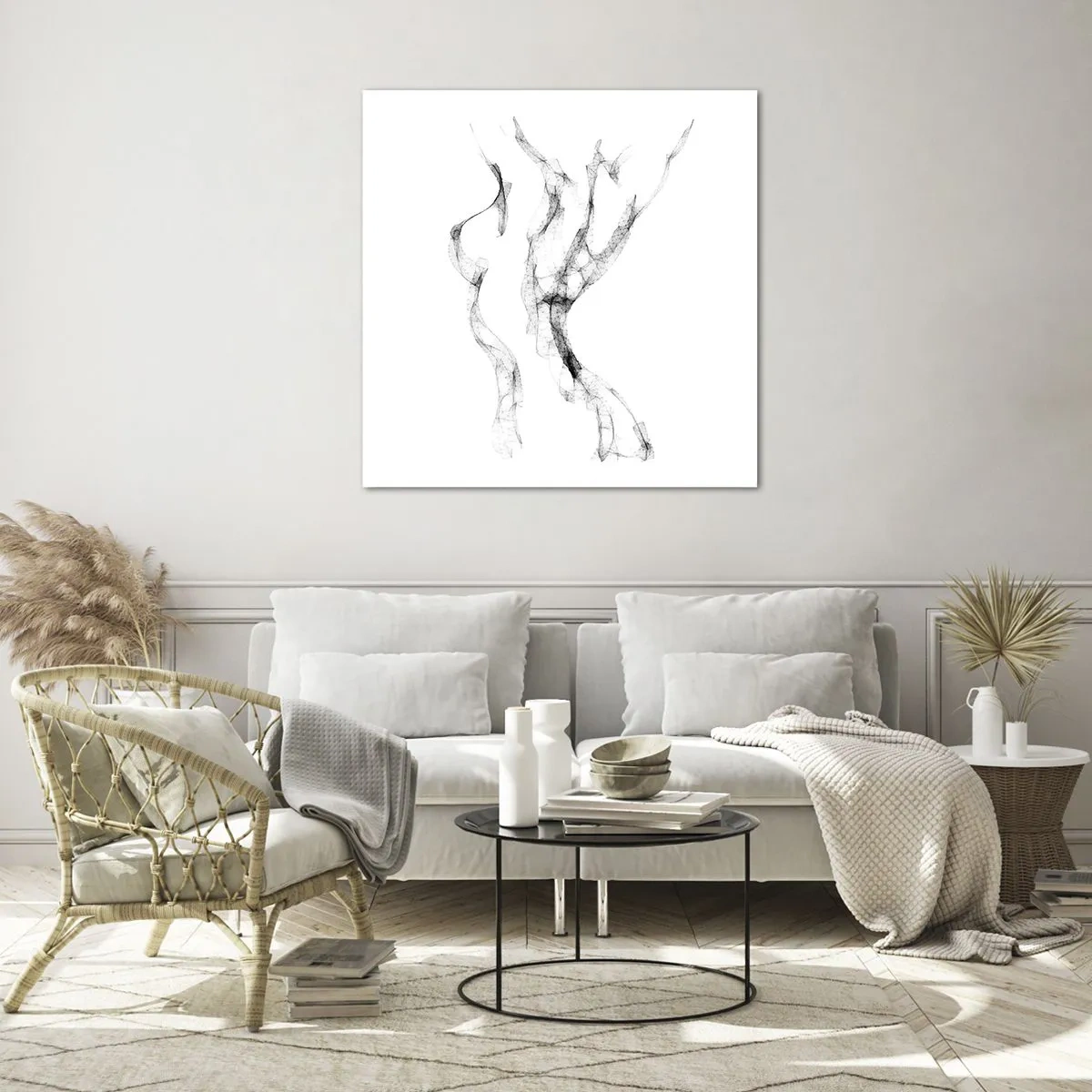 Glastavla - Bild på glas - Vacker och stark - 70x70 cm