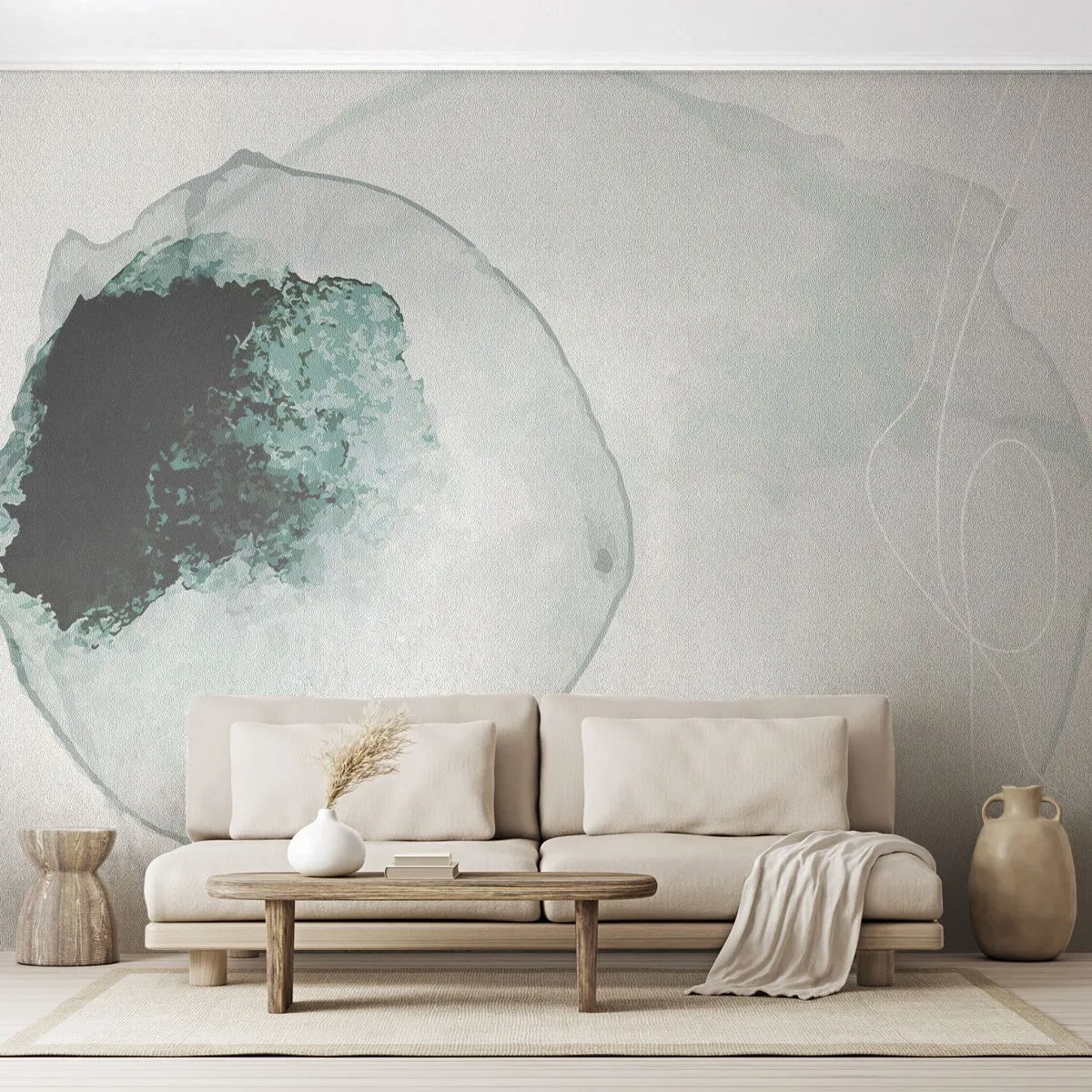Fototapet Premium Sand - I en droppe vatten - Modern, Minimalistisk, Abstraktion - 300x210 cm