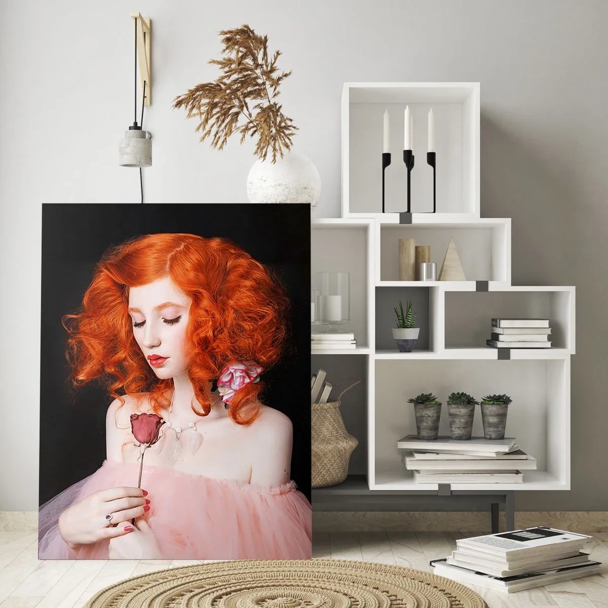 Glastavla - Bild på glas - I Barockstil - 50x70 cm