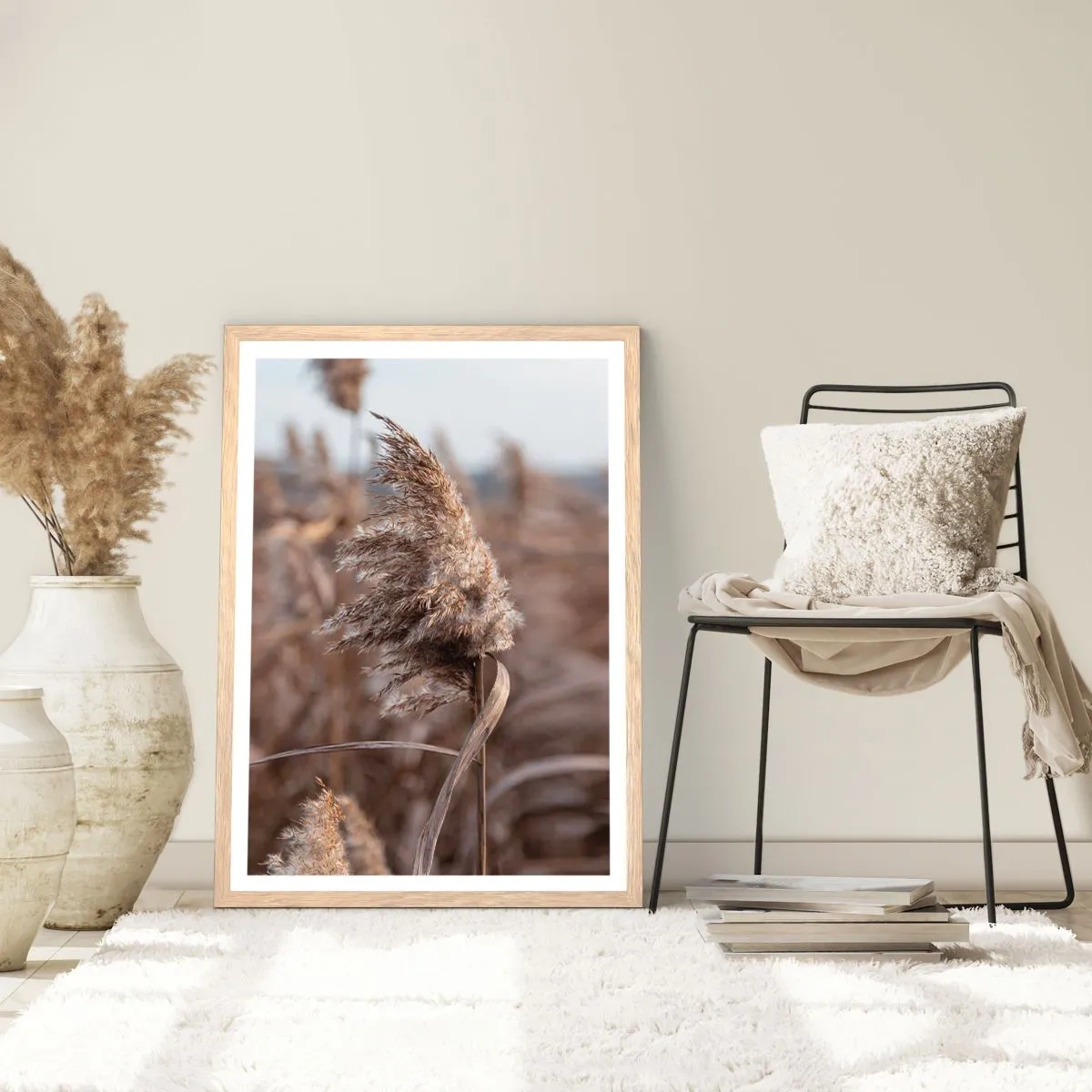 Affisch i ram av ljusek - Dags att flyga bort med vinden - 70x100 cm