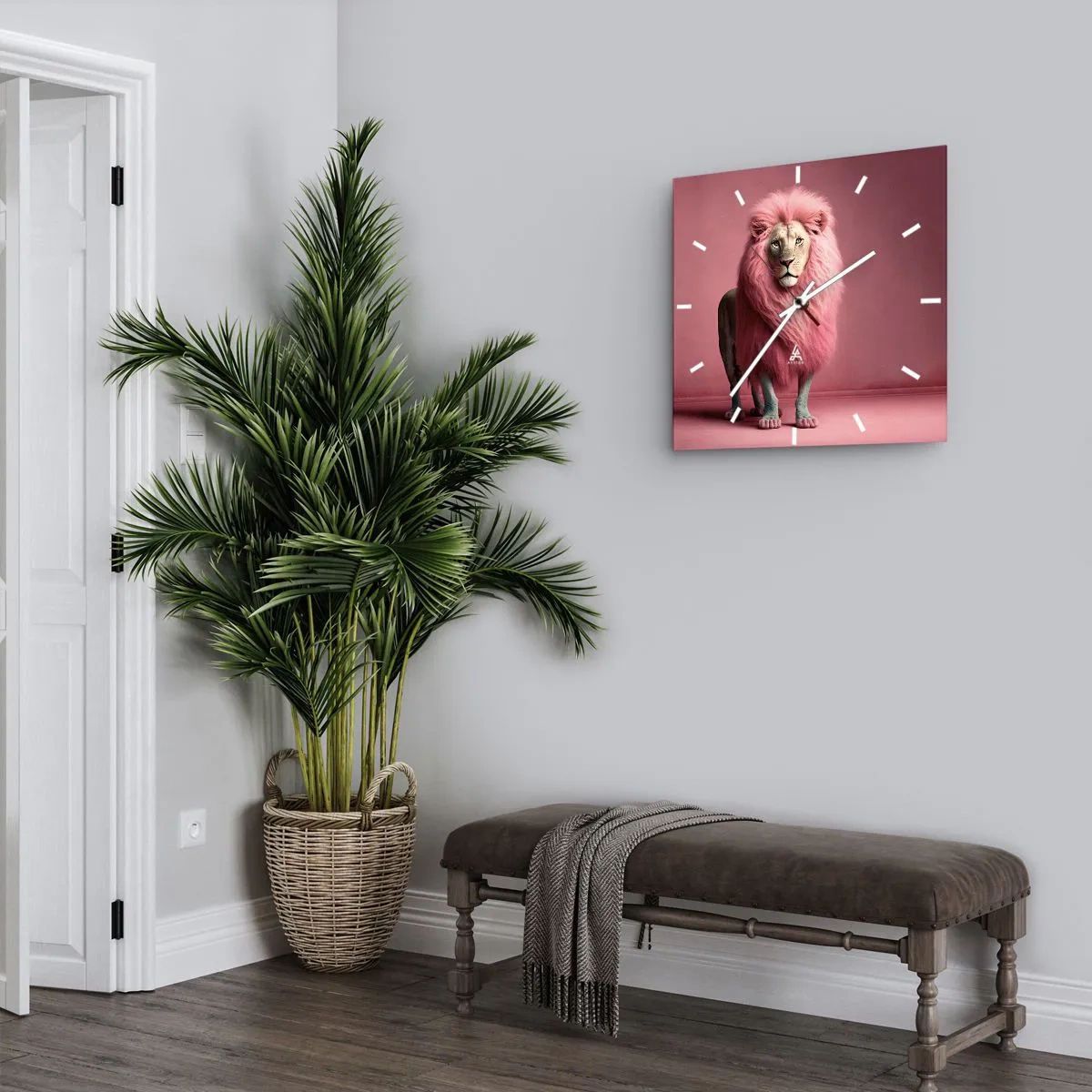 Väggklocka - Klocka på glas - Och du är inte längre rädd - 40x40 cm