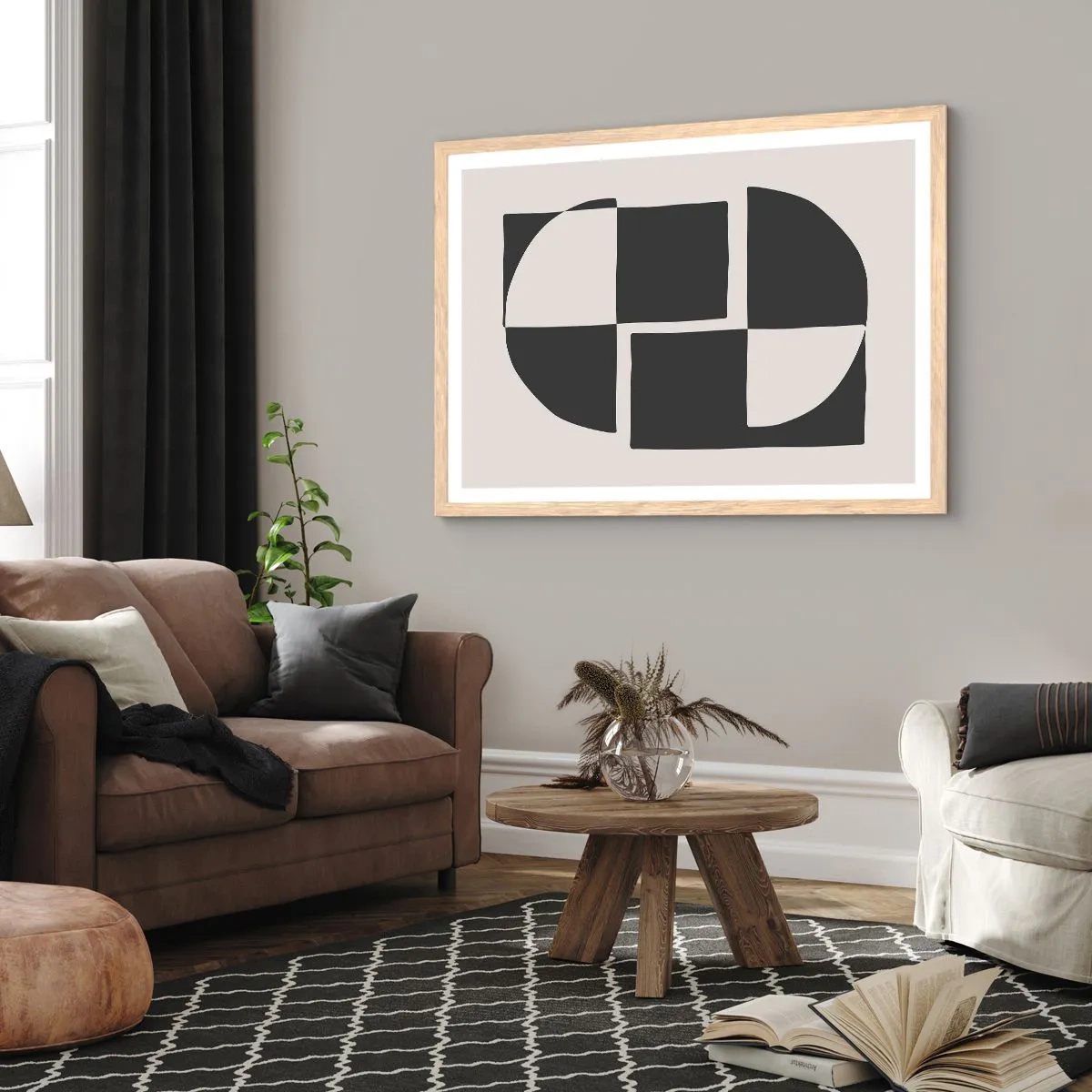 Affisch i ram av ljusek - Antites – syntes - 70x50 cm