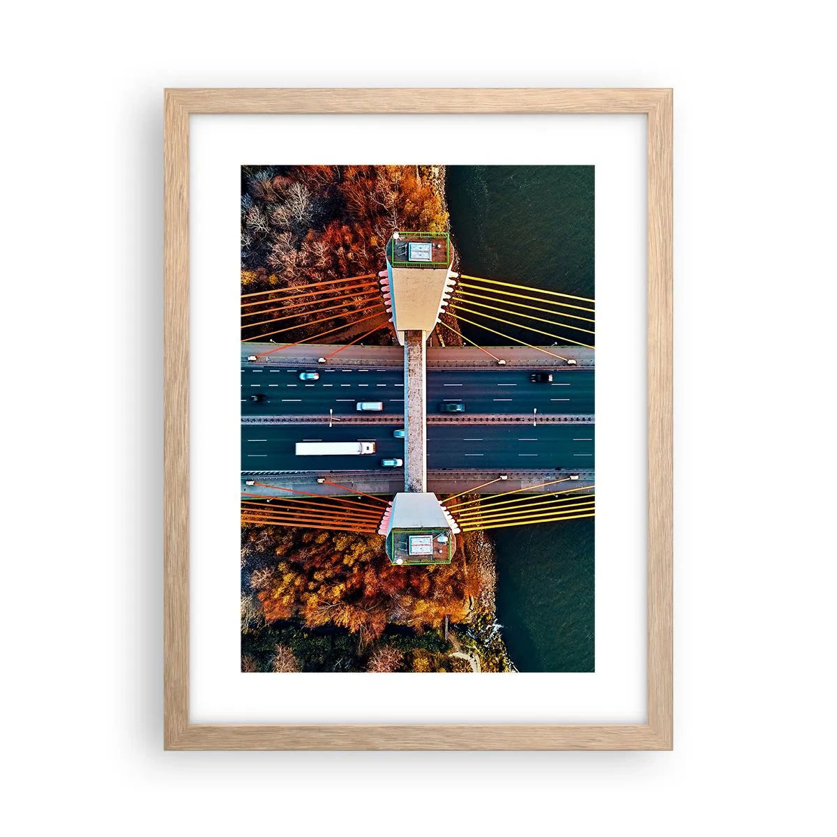 Affisch i ram av ljusek - Bortom vatten, bortom skog - 30x40 cm