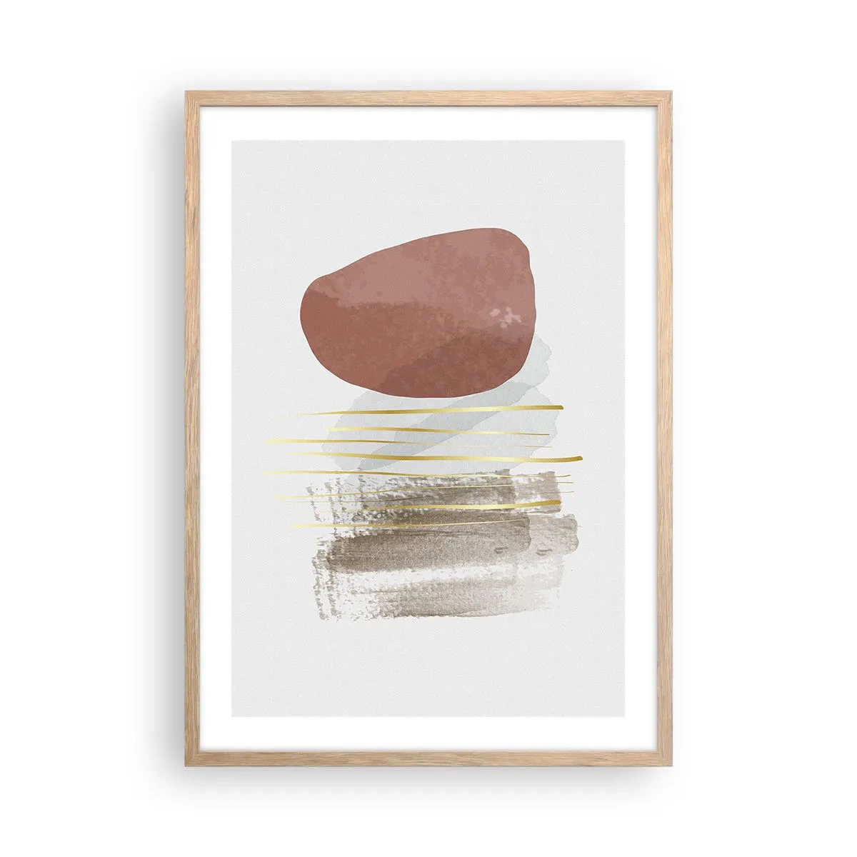 Affisch i ram av ljusek - Abstrakt pelargång - 50x70 cm
