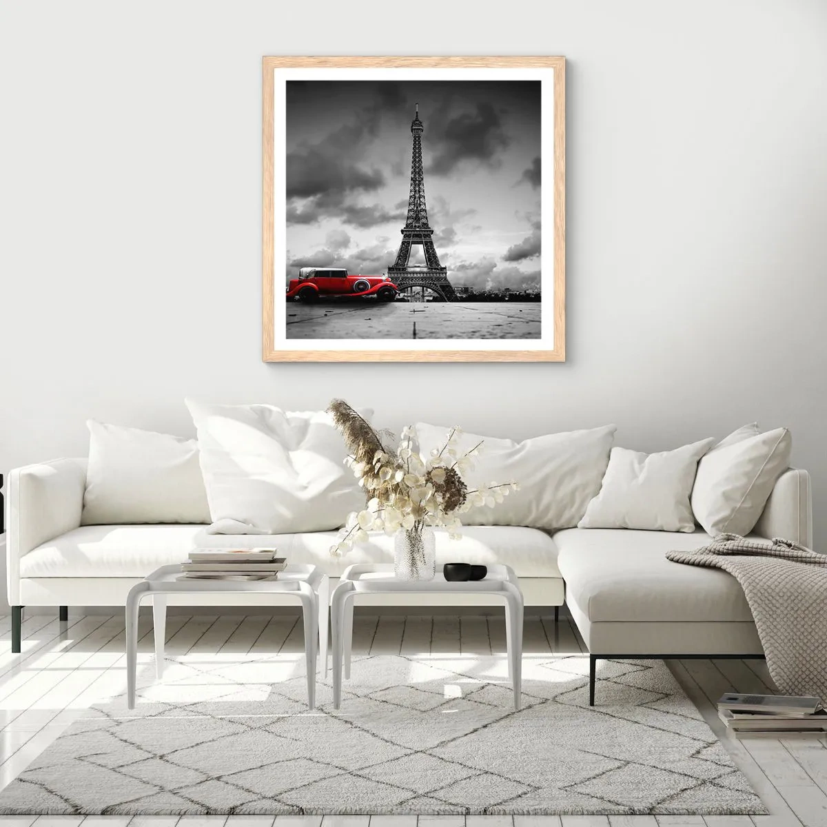 Affisch i ram av ljusek - Inte så länge sedan i Paris - 60x60 cm