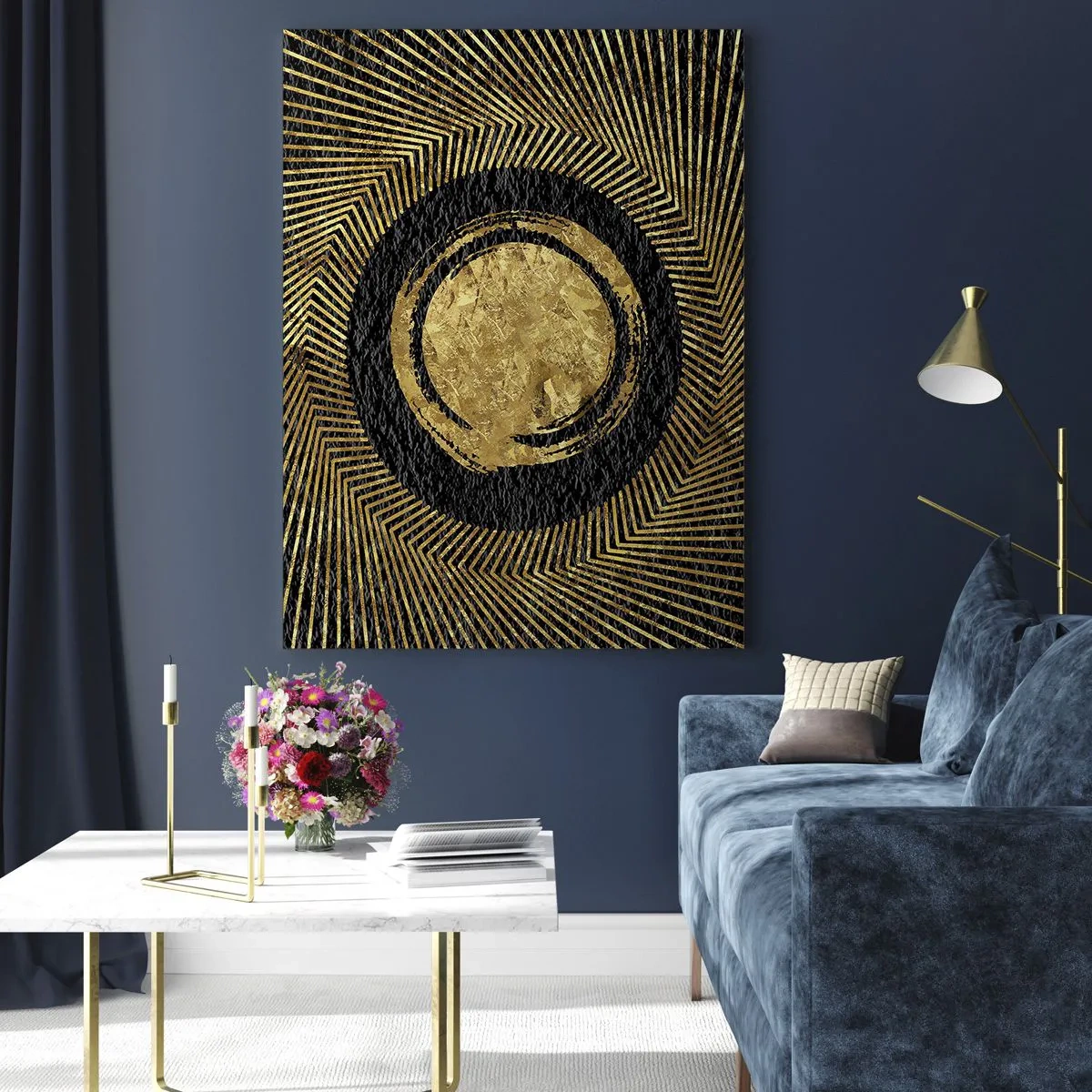 Glastavla - Bild på glas - Glamourös komposition - 50x70 cm