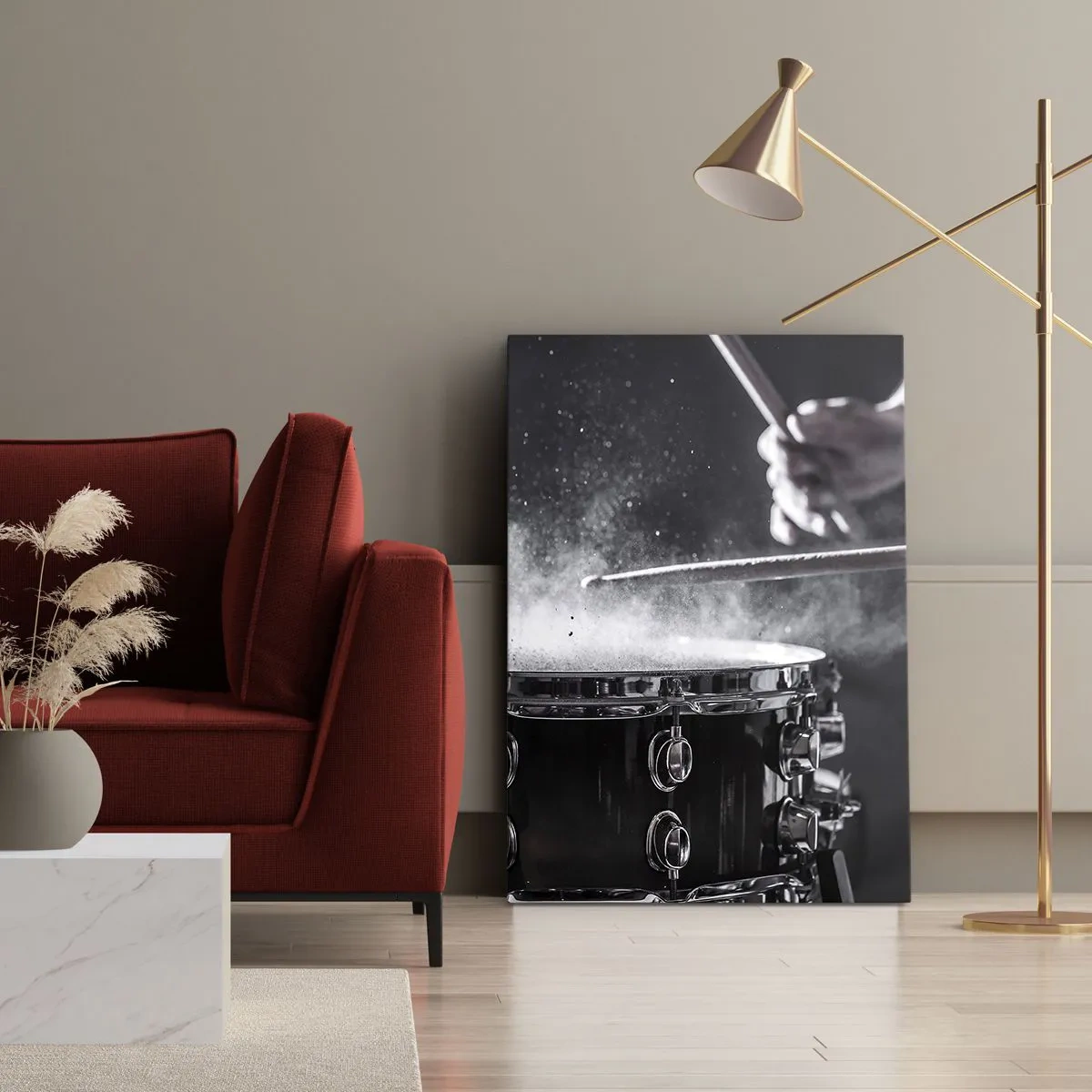 Canvastavla - Bild på duk - Musikens puls - 50x70 cm