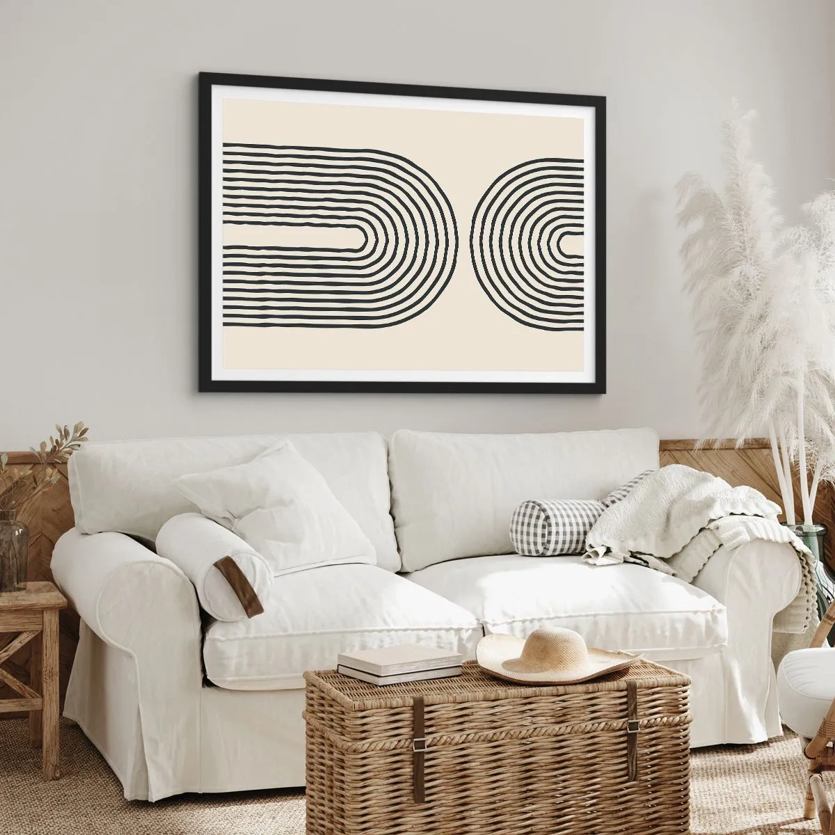 Affisch i svart ram - Om en stund... - 70x50 cm