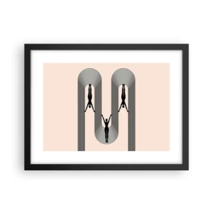 Affisch i svart ram - Upp och ner - 40x30 cm