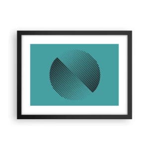 Affisch i svart ram - Cirkeln - en geometrisk variation - 40x30 cm