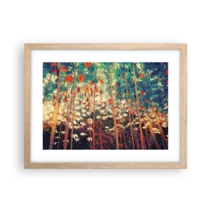 Affisch i ram av ljusek - Lövbladens hemlighetsfulla liv - 40x30 cm