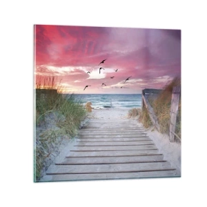 Glastavla - Bild på glas - Östersjöimpression - 30x30 cm