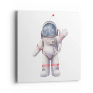 Canvastavla - Bild på duk - Det var allt för nu! - 40x40 cm