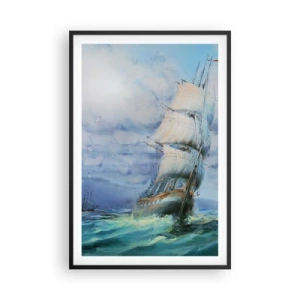Affisch i svart ram - Goda vindar - 61x91 cm