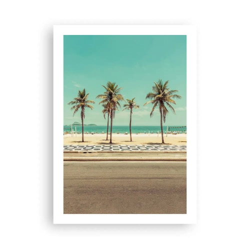 Affisch - På stranden - 50x70 cm