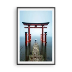 Affisch i svart ram - Japansk begrundan - 61x91 cm