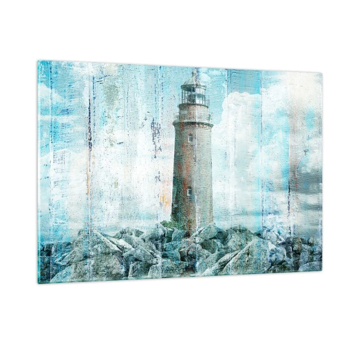 Glastavla - Bild på glas - På gammalt trä - 120x80 cm