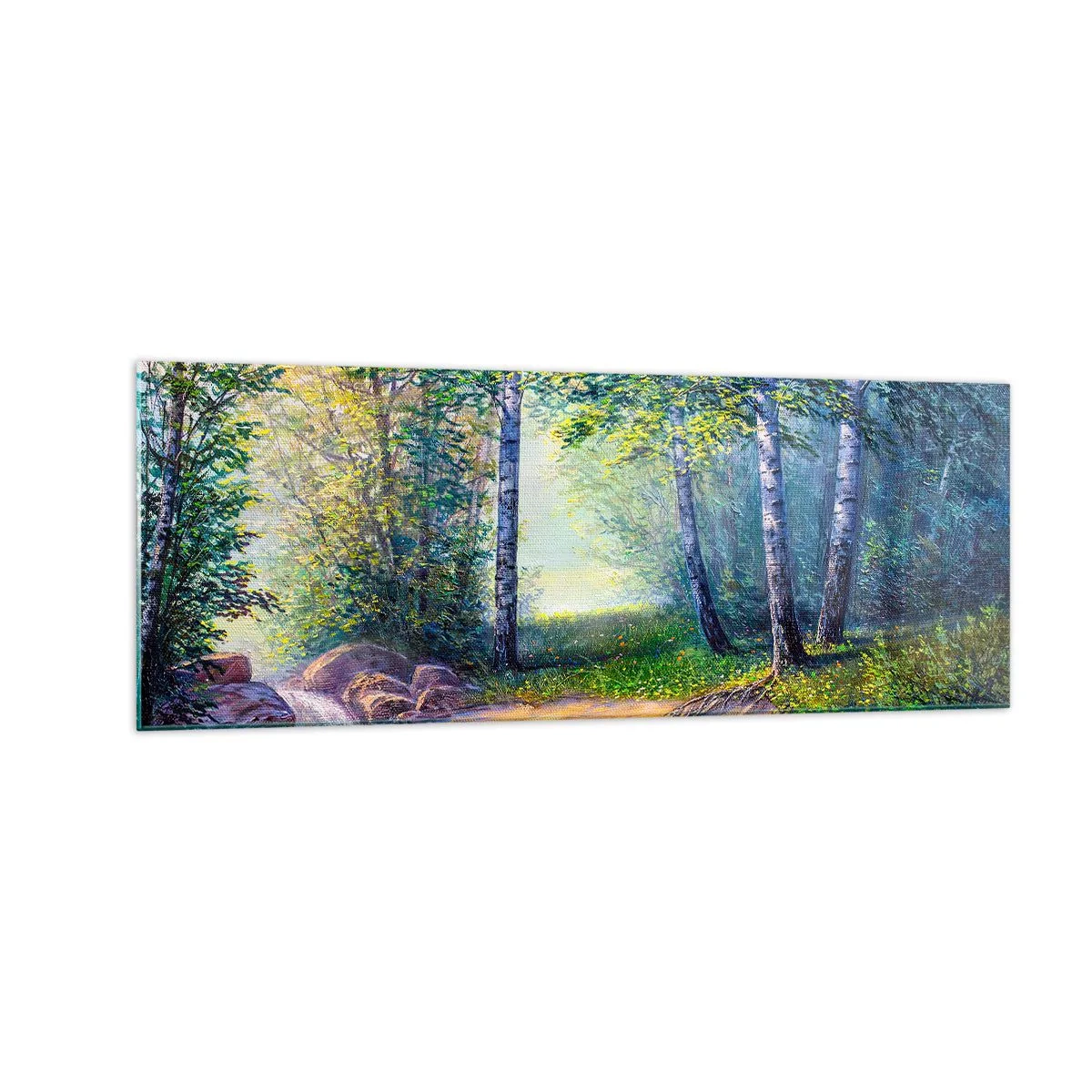 Glastavla - Bild på glas - Idyllisk vy - 140x50 cm