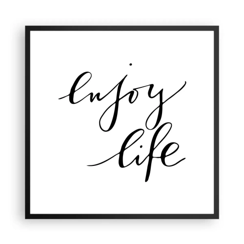 Affisch i svart ram - Ingenting att tillägga… - 60x60 cm