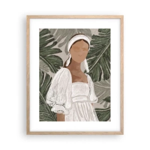 Affisch i ram av ljusek - Exotiskt porträtt - 40x50 cm