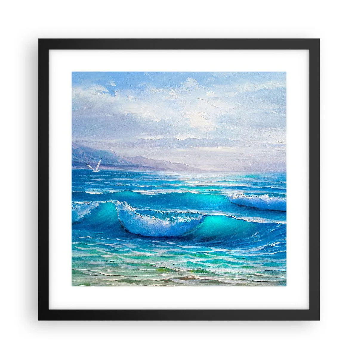 Affisch i svart ram - Stillande - 40x40 cm