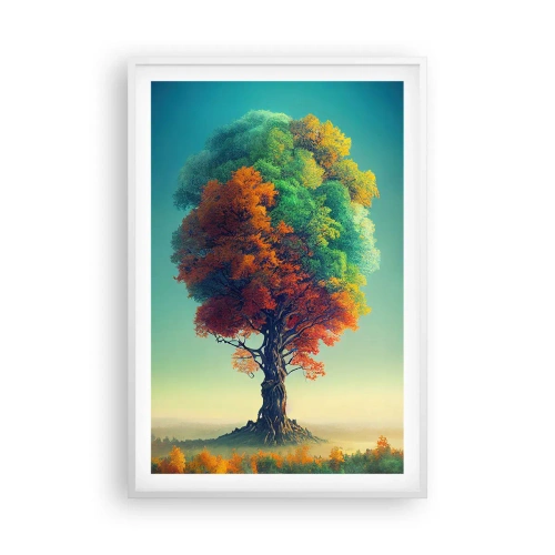 Affisch i vit ram - Eken - naturens fader - 61x91 cm