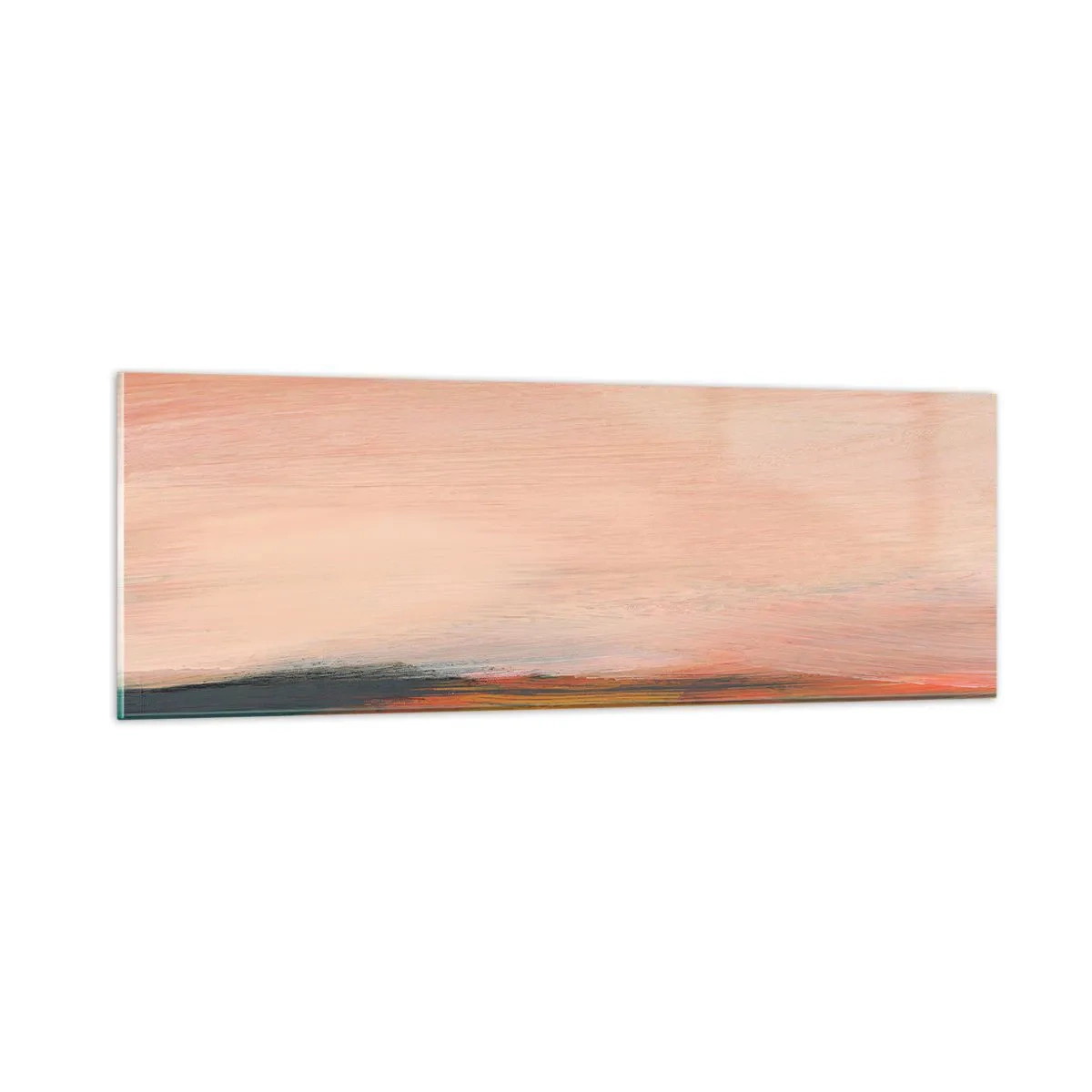 Glastavla - Bild på glas - I rosa - 90x30 cm