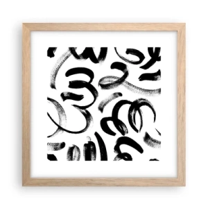 Affisch i ram av ljusek - Svart på vitt - 30x30 cm