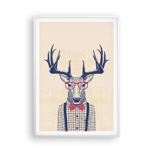 Affisch i vit ram - Rolig extravagans - 70x100 cm