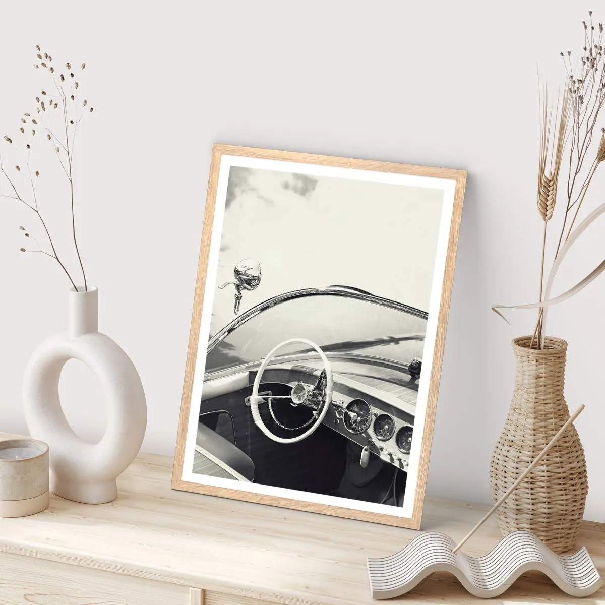 Affisch i ram av ljusek - Väder för de rika - 70x100 cm