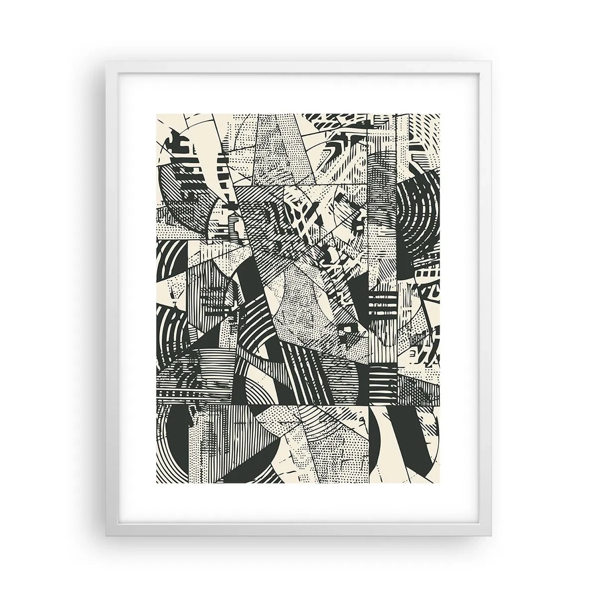 Affisch i vit ram - Nutidens dynamik - 40x50 cm