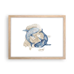 Affisch i ram av ljusek - Vänskap eller kärlek? - 40x30 cm