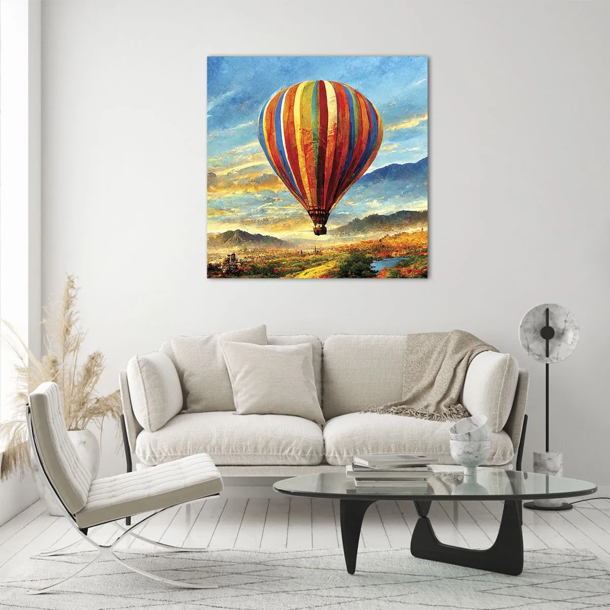 Glastavla - Bild på glas - I tystnad ser man mer - 70x70 cm