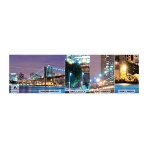 Provbit av självhäftande fototapet Deluxe Sticker - Brooklyn-bron sedan många år - Stad, New York, Brooklyn Bridge - 100x30 cm