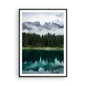 Affisch i svart ram - Tyst, tyst, väck inte sovande vatten... - 70x100 cm