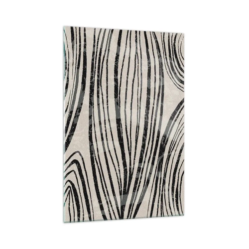 Glastavla - Bild på glas - Stänk av linjer - 70x100 cm