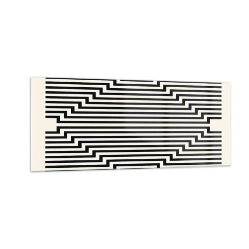 Glastavla - Bild på glas - Geometrisk illusion - 100x40 cm