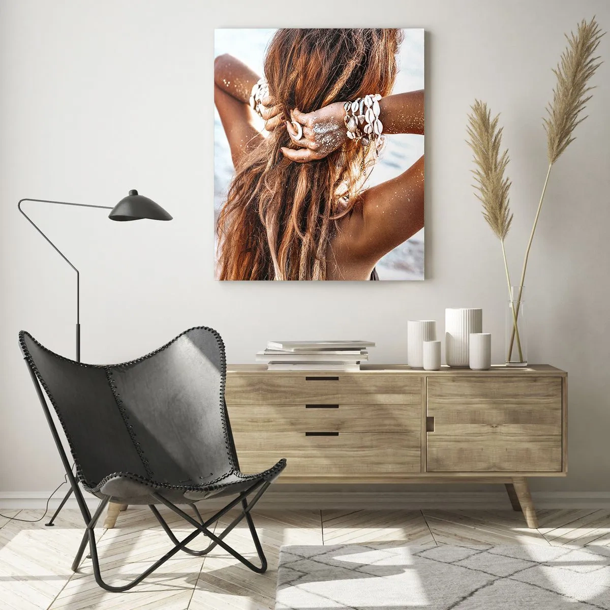 Glastavla - Bild på glas - Vattnets och solens syster - 50x70 cm