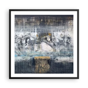 Affisch i svart ram - På is och klumpar - 60x60 cm