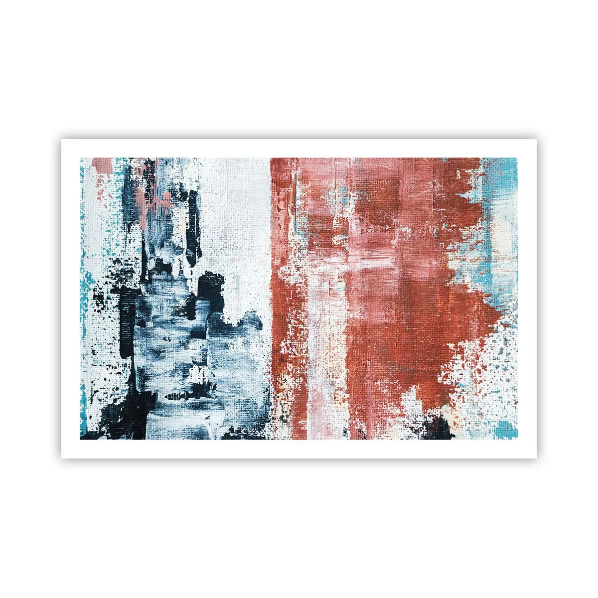 Affisch - Abstrakt halvt om halvt - 91x61 cm