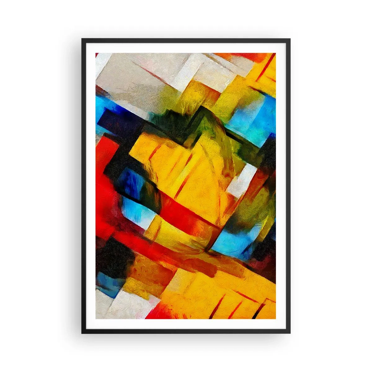 Affisch i svart ram - Färgmix - 70x100 cm